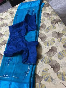 Beautiful Blue Saree with Blouse