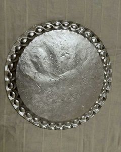 Metal Serving Tray Vintage Set of 2