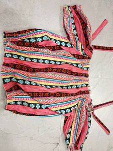 Striped Tie Crop Top