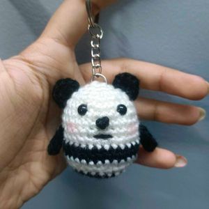 Handmade Crochet Panda Keychain