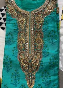 Embroidered Teal Kurta