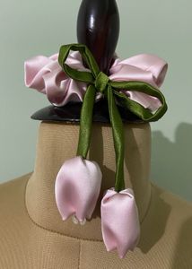 Cute Pink Tulip Scrunchie