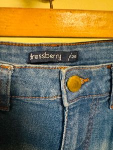 Trendy Ripped Blue Denim Jeans