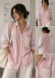 Chic Striped Oversized Button-Up Shirt