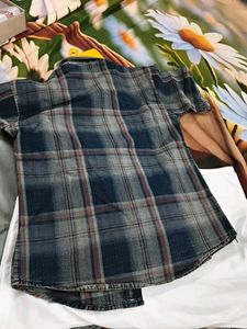 Kids Casual Plaid Shirt &amp; Shorts Set