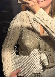 pearl Chic Beaded shoulder Bag