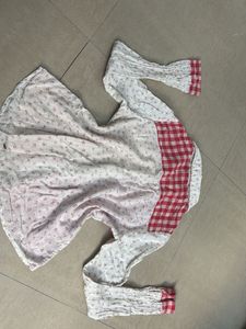 Patchwork Plaid Button-Up Shirt