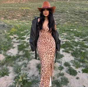Leopard Print Cowgirl Maxi Dress
