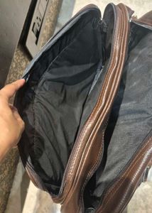 New Classic Brown Leather Duffle Bag