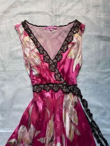 Vibrant Floral Wrap Dress