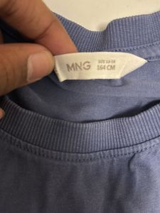 Blue T-Shirt with Sneaker Graphic