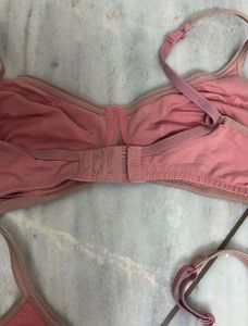 Two Pink Cotton Bras