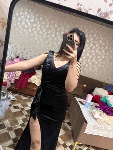 Elegant Black Maxi Dress🎀❤️🌻