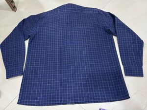 Men's Blue Checkered Formal Shirt