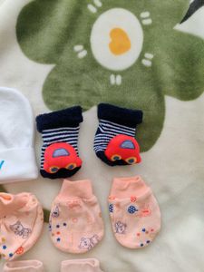 Baby Hat, Socks, and Mittens Set