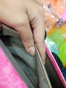 Stylish Pink Croc Embossed Handbag