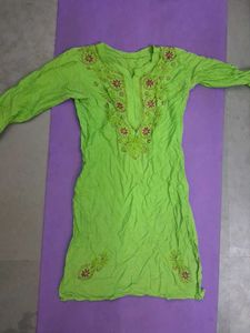 Vibrant Green Embroidered Kurta