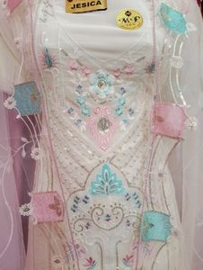 Pakistani Embroidered Fancy Dress Material