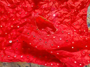 Red Embroidered Kurta