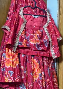 Floral Lehenga Set with Jacket
