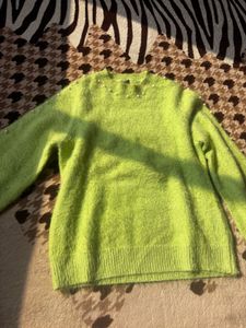 parrot green sweater