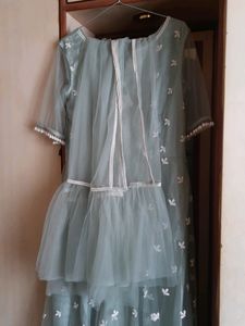 Price Drop: Green Anarkali Kurta Set