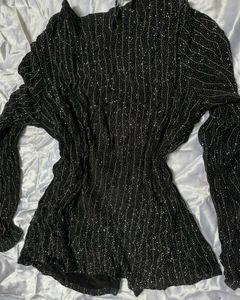 Sparkling Black Party coat jacket Dress
