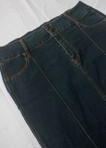 Y2k Denim Maxi Skirt