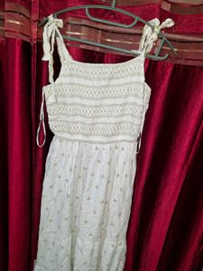 Boho Smocked Maxi Dress - ( Brand new )