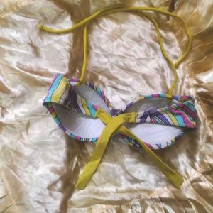 Colorful Pattern Padded Bikini Top