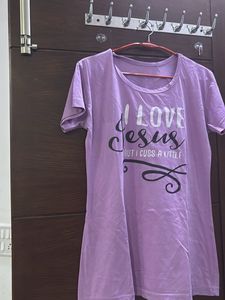 Fitted women printed T-shirt for casual wear