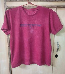 Zudio Red Graphic Men's T-shirt Chest 42 inches