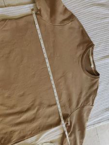 Casual Tan T-Shirt Dress