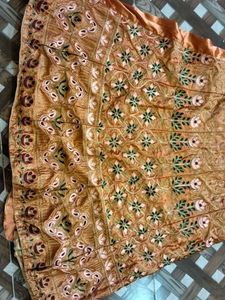 Elegant Orange Embroidered Lehenga Choli