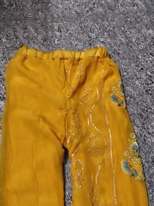 COMBO OF 2 (Yellow Embroidered Palazzo and Pant)