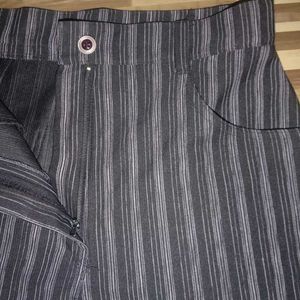 Black Stripe High Waist Shorts