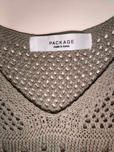 Knitted V-Neck Tank Dress