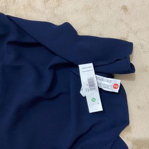 Chic Navy Blue Top with Button Detail