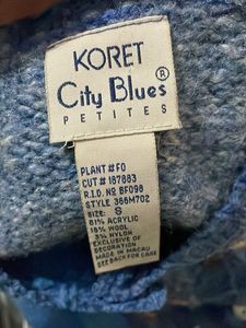 Pintresty 🌸Blue Patchwork Knit Cardigan