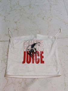 Graphic Print Spaghetti Strap Crop Top