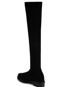 Chic Black Suede Over-the-Knee Boots