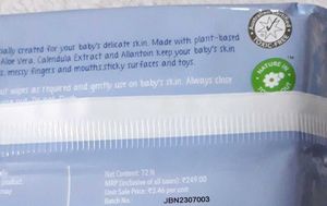 The Moms Co. Natural Baby Water Wipes (72 Wipe