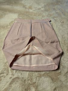 Light Pink A-line Mini Skirt