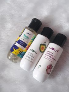 Plum Skincare and Haircare Combo Shampoo Hair Oil