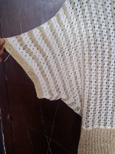 Gold &amp; White Sheer Cover-Up fixed price