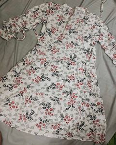 Floral Print Midi Dress/ short kurti