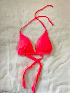 Neon Pink String Bikini Top