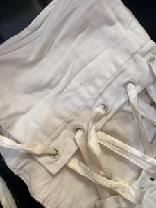 MANGO White sexy Corset Top
