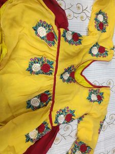 Cute Yellow &amp; Red skirt Dress