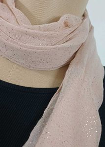 AND By Anita Dongre Pink Metallic Shimmer Scarf